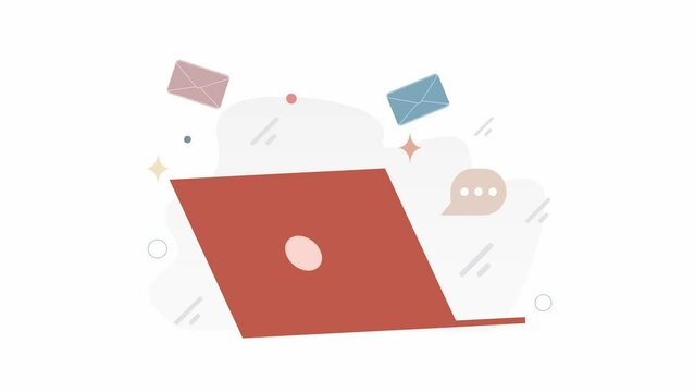 Laptop footage video animation