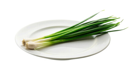 Fresh green onion isolated on Transparent background.