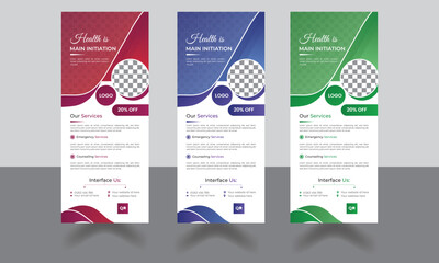 Elegant Medical roll up banner template.