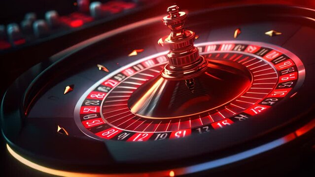 Roulette wheel on black background. 3D illustration. Casino concept, Beautiful roulette on a dark background with a place for a logo or inscription, AI Generated