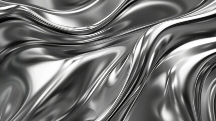 Fototapeta premium Chrome Waves Background