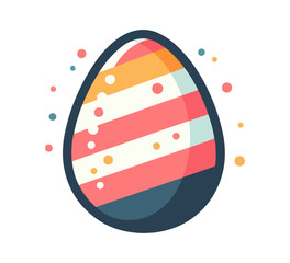simple easter egg vector graphic minimal design