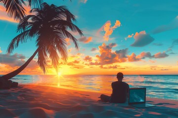 The Ultimate Guide to Remote Work and Travel: Strategies for the Infinite Journeyer on Workation Getaways and Digital Teamwork Policies - obrazy, fototapety, plakaty