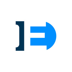 the logo consists of the monogram letter E and letter D abstract motive. Fill and elegant.