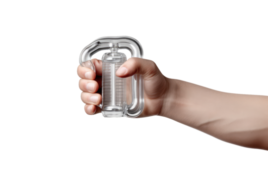 Capturing the Bodys Temperature - A Hand With a Thermometer. On White or PNG Transparent Background.. - Powered by Adobe