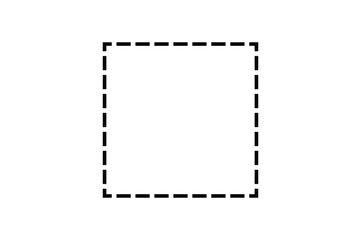 dotted square shape or dashed square shape - obrazy, fototapety, plakaty