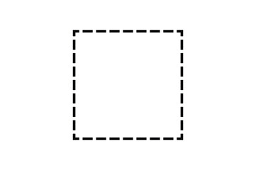 dotted square shape or dashed square shape