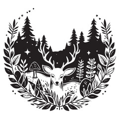 Deer vector illustration
