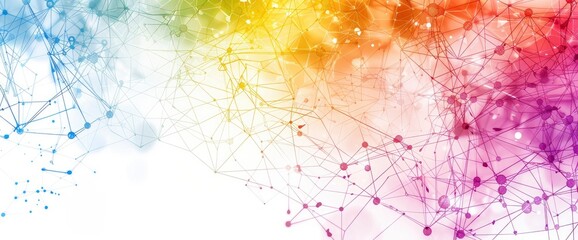 Fun Colorful Abstract Network Illustration, HD, Background Wallpaper, Desktop Wallpaper