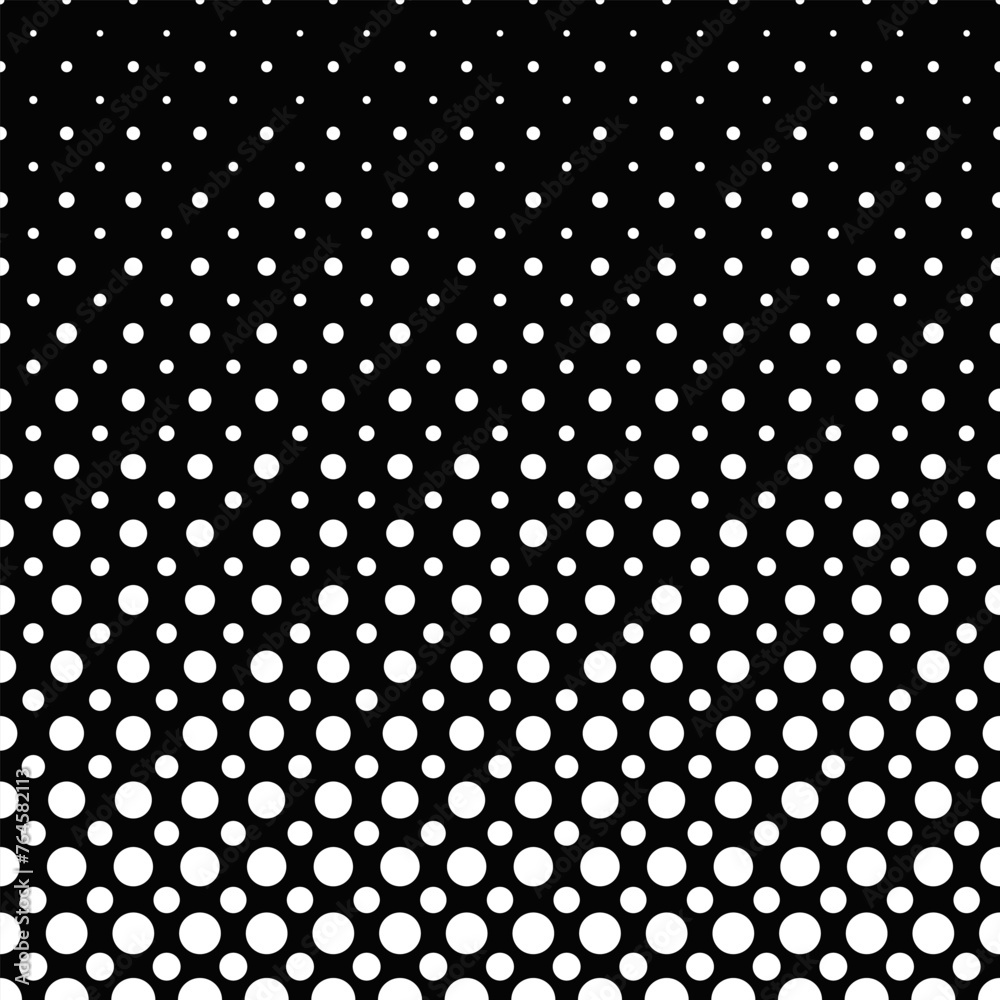 Poster geometrical circle pattern background - black and white abstract vector illustration