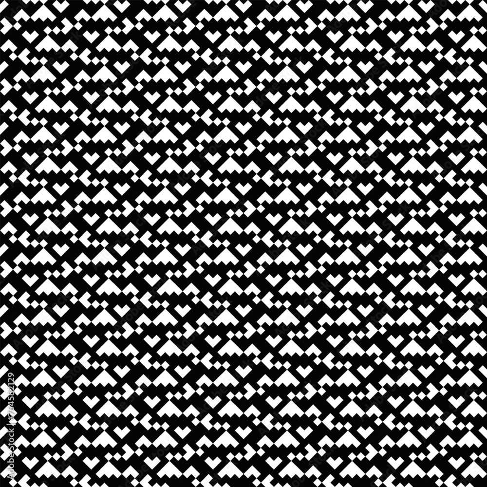 Poster random diagonal black and white pattern background - seamless repeating repetitive vector graphic