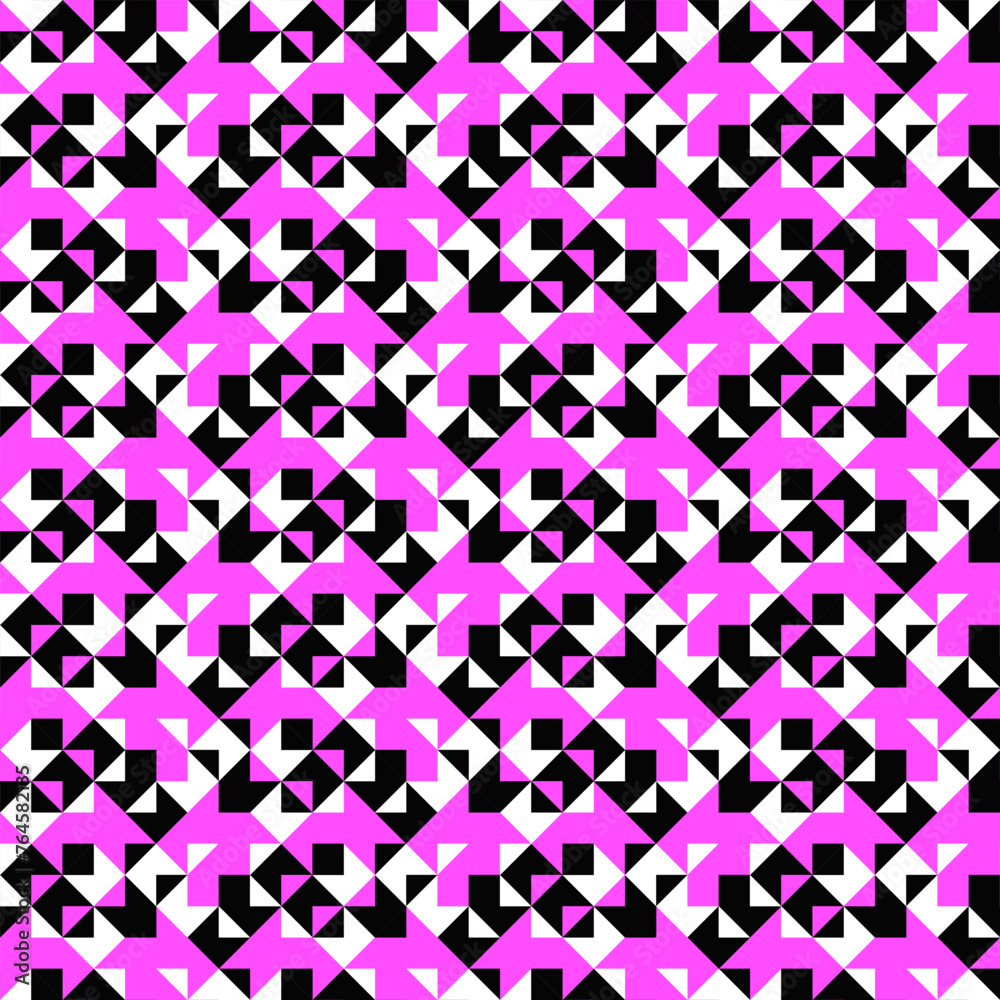 Poster random abstract threetone mosaic pattern background - seamless repetitive repeating vector graphic d