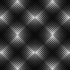 Geometrical seamless square pattern background design - abstract black and white vector illustration