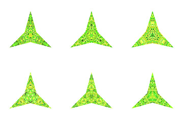 Obraz premium Tiled mosaic star polygon set - geometric abstract geometrical vector element