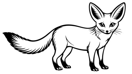 Fennec Fox Vector Illustration Adorable Wildlife Art for Web and Print