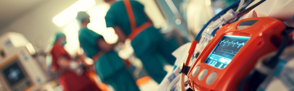 Surgeons in operating room at hospital. Medical healthcare and doctor staff service.
