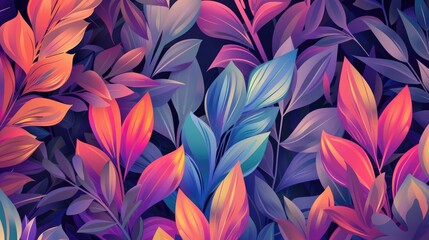Abstract art background concept of colorful plants