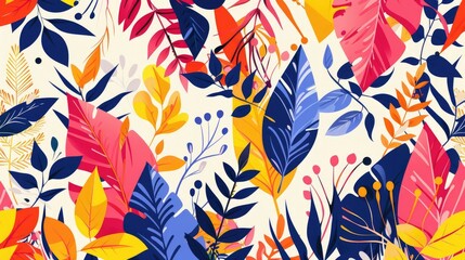 Abstract art background concept of colorful plants