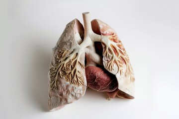 lifesize lung model on white background - 764589503