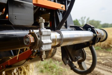 installation of a hydraulic cylinder in agricultural harvesting equipment