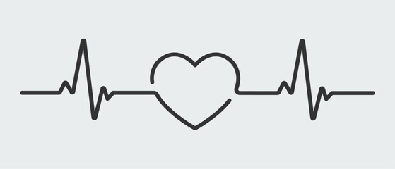 Heartbeat symbol stock illustration.