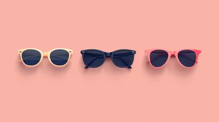 Fotobehang Sunglasses logo © Aline
