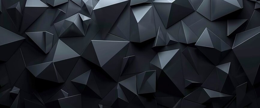 Black Technology Polygon Abstract Background, HD, Background Wallpaper, Desktop Wallpaper