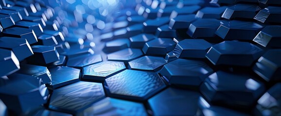 Fototapeta premium Blue Abstract Background Hexagons Pattern, HD, Background Wallpaper, Desktop Wallpaper