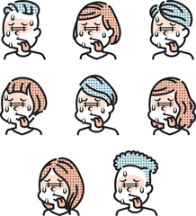 熱がある人のイラスト