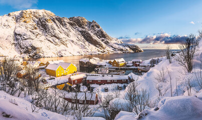 Lofoten Nusfjord traditional fishing village, Norway