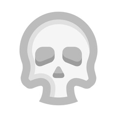 Human Head Skull Flat Icon