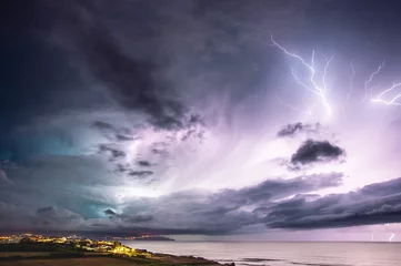 Deurstickers Storm and Lightning © Julio
