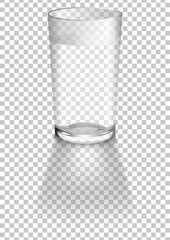 Vector illustration of a transparent glass of water