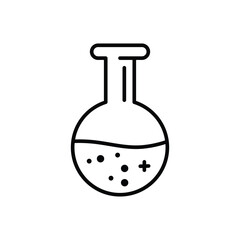 Lab icon line design template isolated
