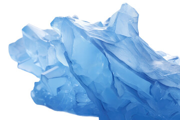 Majestic Iceberg Emerging From White Abyss. On White or PNG Transparent Background..