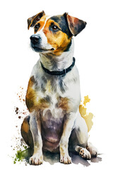 watercolor_dog_transparent_background_4k_t-shirt-design_image_generative_ai
