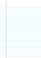 Lined notebook paper easily editable outline symbol.