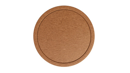 Round wooden board for cutting food isolated background. Wooden cutting kitchen board isolated. Wooden cutting or serving board isolated background.