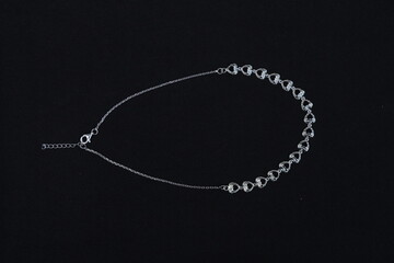ankle chain, ankle bracelet or ankle string, is an ornament worn around the ankle,silver