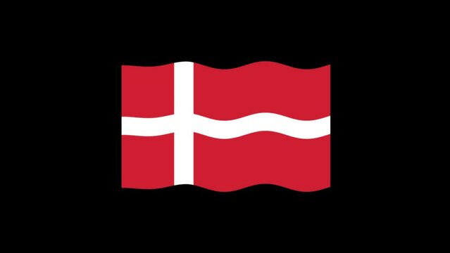 Denmark flag wave alpha