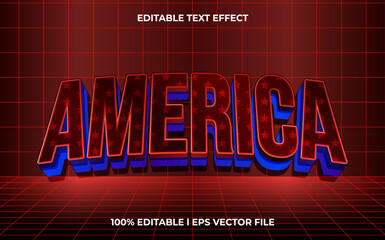 america text effect modern alphabet fonts. trendy american typography style.