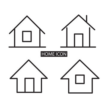 Home icon. House symbol illustration vector to be used in web applications. House flat pictogram isolated. Stay home. Line icon representing house for web site or digital apps in eps 10.