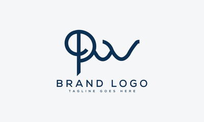 letter PW logo design vector template design for brand.