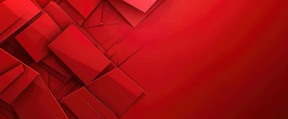 Deurstickers Abstract Red Geometric Background, HD, Background Wallpaper, Desktop Wallpaper © Moon Art Pic