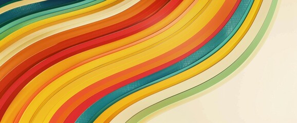 1970S Abstract Retro Rainbow Wave Line, HD, Background Wallpaper, Desktop Wallpaper
