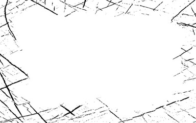 Black grunge frame border background black ink stroke border vector