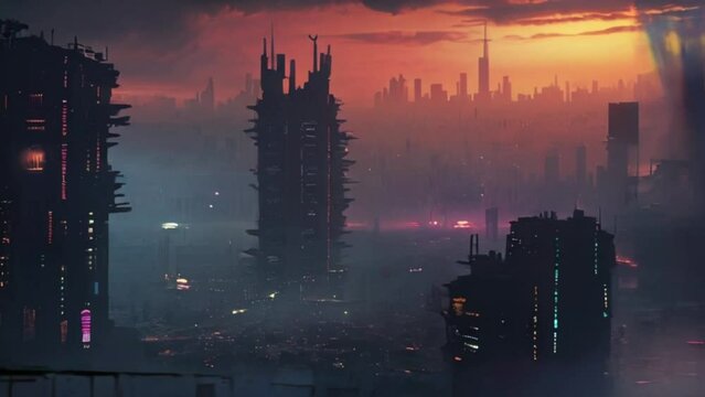 7.Imagine cyberpunk skyline, blade runner, fog, r.mov