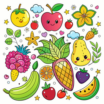 illustration of fruits