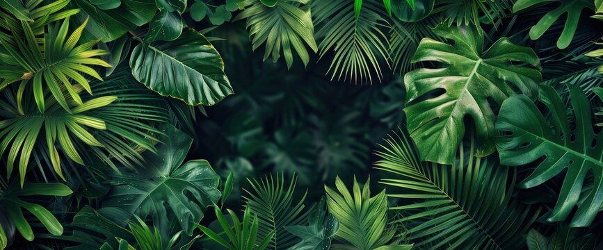 Abstract Beautiful Tropical Green Foliage, HD, Background Wallpaper, Desktop Wallpaper