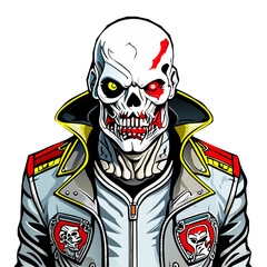 a skull and crossbones, a common symbol for pirates, danger, and death